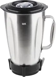 [LMEI] Replacement Parts stainless steel jar with Bottom Cap and blade, Compatible with Oster Pro 1200 Blender