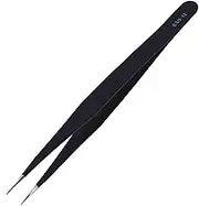 Reland Sun Precision Tweezers Set, Upgraded Anti-Static Stainless Steel Curved of Tweezers, for Electronics, Laboratory Work, Jewelry-Making, Craft, Soldering (ESD-12)
