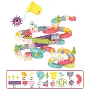 Catzon 86Pcs Bath Toy for Kids Ages 4-8 Wall Bathtub Water Polo Slide Detachable Shower Gift