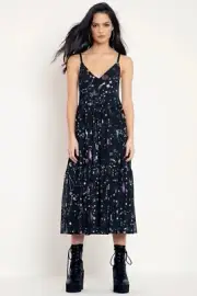 Blackmilk Celestial Sketch Sheer Midaxi Dress - XS