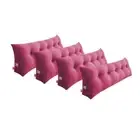 SOGA 4X 150cm Pink Triangular Wedge Bed Pillow Headboard Bedside Tatami Cushion