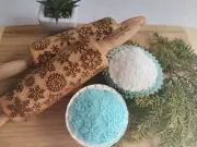 Snowflakes Engraved Rolling Pins Textured Embossed Dough rollers Xmas Cookies