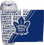 Rico Industries NHL Hockey Toronto Maple Leafs 24oz Acrylic Tumbler with Hinged Lid, Officially Licensed Double Wall Tumbler with Straw