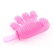 15PCS TPU Palm-shaped Pet a Bath Massage Brush(Pink)