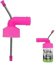 Beer Snorkel Funnel, Beer Bottle Chugger, Chug a Beer in 4 Seconds Flat, Made of Stainless Steel & Flexible Silicone, Perfect for House Parties, Tailgating, Bachelor Parties & More