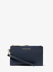 MK Adele Pebbled Leather Smartphone Wallet - Blue - Michael Kors