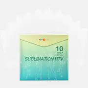 Clear Sublimation HTV for Light Fabric - 12" x 12" 10 Pack, Matte