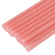Mini Hot Glue Gun Sticks 8" x 0.27" for Glue Guns Glitter Bright Red 16pcs
