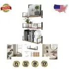 Toledo 3-Piece Floating Shelves - Rustic Wood Wall Decor for Living Spaces