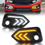 LED Daytime Running Lights (DRL) & Fog Lights for Honda Civic 10th Gen 2016-2...