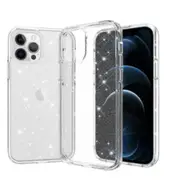 iPhone 12 Pro Max Compatible Case Cover With Ultimake Glitter Shockproof - Transparent