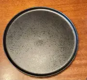 2 Crofton Stoneware Matte Black With Satin Specks Dinner Plates 11”
