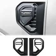 SUERAUTO4X4 Side Vent Cover Trim for Ford Ranger Next Gen 2022 2023 2024 2025 XL Turbo Versions, Matte Black Front Left Right Side Door Air Vent Flow Cover Guard Trim Surrounds, 2PCS