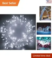 Versatile Indoor/Outdoor String Lights - 8 Modes Waterproof Durable - White