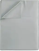 Good Sleep Bedding 1 Piece 400 Thread Count Double Size Flat Sheet, Sateen Weave Flat Sheet, Light Grey