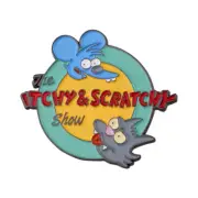 The Itchy & Scratchy Show Enamel Pin Cat and Mouse New