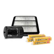 NGK Glow Plug & NTK Air Oil Filter Kit for Mitsubishi Triton ML 3.2L 4M41T 06-09