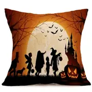 2PC Halloween Decoration Pattern Car Sofa Pillowcase with Decorative Head Restraints Home Sofa Pillowcase, Size:44*44cm