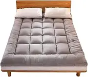 Single Double Folding futon Mattress, Soft, Breathable, Comfortable and Portable, Perfect for Traveling and Camping.(Gray,150 x 200c m)