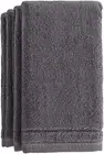 Creative Scents Cotton Fingertip Towels Set - 4 Pack - 11 x 18 Small, Grey
