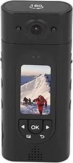 Small Wearable Camera, 1080P Body Worn Video Recorder with 1.47 Inch Color Screen, Wide Angle Back Clip Camera Motion Detection for Outdoor Cycling