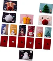 GRIRIW Santa Claus Greeting Cards 1 Set of Decorative Honeycomb 3D Christmas Cards Perfect for Christmas