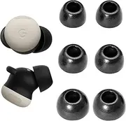 [A-Focus] for Pixel Buds Pro 2 Memory Foam Ear Tips Replacement Comfortable No Silicone Pain Fit in Case Eartips Cover Compatible with New Google Pixel Buds 2 Pro Black L/M/S 3 Pairs