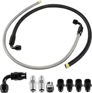 25Inch 6AN Power Steering Pump Hose Kit Compatible with Chevy C10 LS Swap Connects GM Type 2