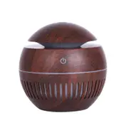 130ml Wood Grain Humidifier Wood Grain Aromatherapy Machine Anti-dry Protection Desktop Mini Air Purifier-Brown