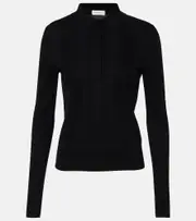 [Dries Van Noten] Dries Van Noten Cotton polo sweater AU 10 black