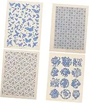 CORHAD 4Sheets High Temperature Clay Transfer Paper Classic Transfer Paper for DIY Decals Underglaze Crafting Safe and Durable for Artistic Projects