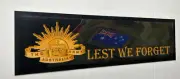 ANZAC AUSTRALIAN ARMY RISING SUN RUBBER BACKED BAR MAT RUNNER SOLDIER
