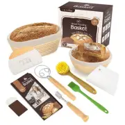 Benneton Bread Proofing Baskets, Sourdough Bread Baking Supplies Set of 2 - R...