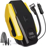 Tyre Inflator Portable Air Compressor，Car Tyre Pump，12V DC Compact Air Pump f...