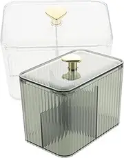 PAMINGONO Cotton Swab Holder Dispenser Box 3 Compartment Storage Case Makeup Organizer Portable Cotton Pad Box