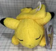 Pokemon SLEEPING PIKACHU Small Plush 6” Long Nintendo 2023