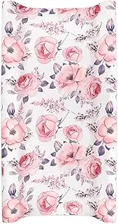 Changing Pad Cover, Baby Changing Table Cover, Diaper Changing Pad Sheet for Girls, Super Soft Breathable, Pink Floral