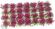 1 Box Artificial Grass Clusters Dollhouse Plants Flowers Tufts Faux Plants Mini Plant Tuft Model Grass Miniature Vegetation DIY Static Ornaments Decor Resin Purple