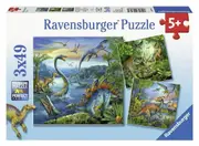 Ravensburger Puzzle 3 x 49pc - Dinosaur Fascination