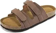 [Alicegana] Sandals for Women 2025 Flat: Comfortable Beach Walking Summer Vacation Slides Shoes with Adjustable Hook Loop