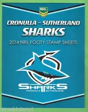 #D372. 2014 NRL CRONULLA SHARKS RUGBY LEAGUE STAMP PACK