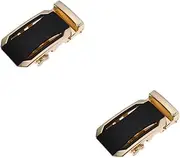 [WRITWAA] 2pcs 35mm Men's Ratchet Belt Buckle Automatic Leather Buckle for Men Belt for