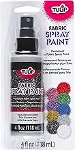 Tulip 27855 Fabric Spray Paint 118ml, Black Diamond Glitter, 6.19 x 11.27 x 20.41 cm