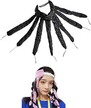 Octopus Heatless Curling Rod Headband, Lazy Curlers, Upgrade Non-Electric Hair Curlers, Doesn't Hurt Hair, Easy to Use, Heatless Hair Curlers, Eight Hair Sticks Hair Curlers, Hair Curlers (Black)