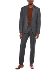 Brunello Cucinelli 2pc Wool & Linen-Blend Suit with Pleated Pant