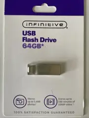 INFINITIVE 16GB USB FLASH DRIVE 3600 photos/160 minutes video New