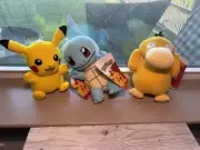 Pokemon Pikachu Squirtle Psyduck Plush Stuffed Animal 6" Toy New