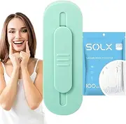 Portable Floss Dispenser | Automatic Floss Stick Box,Floss Holder Reusable, Floss Pick Dispenser, 110 Floss Picks, Two-Way Use For Cleaning Teeth