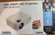 FHD 1080P LED Projector with Bluetooth new in Box with a 100 Inch Screen Pack
