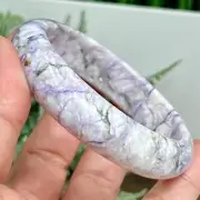 Purple Jade Bangle Crystal Jewellery Healing Gemstone 59mm Diameter